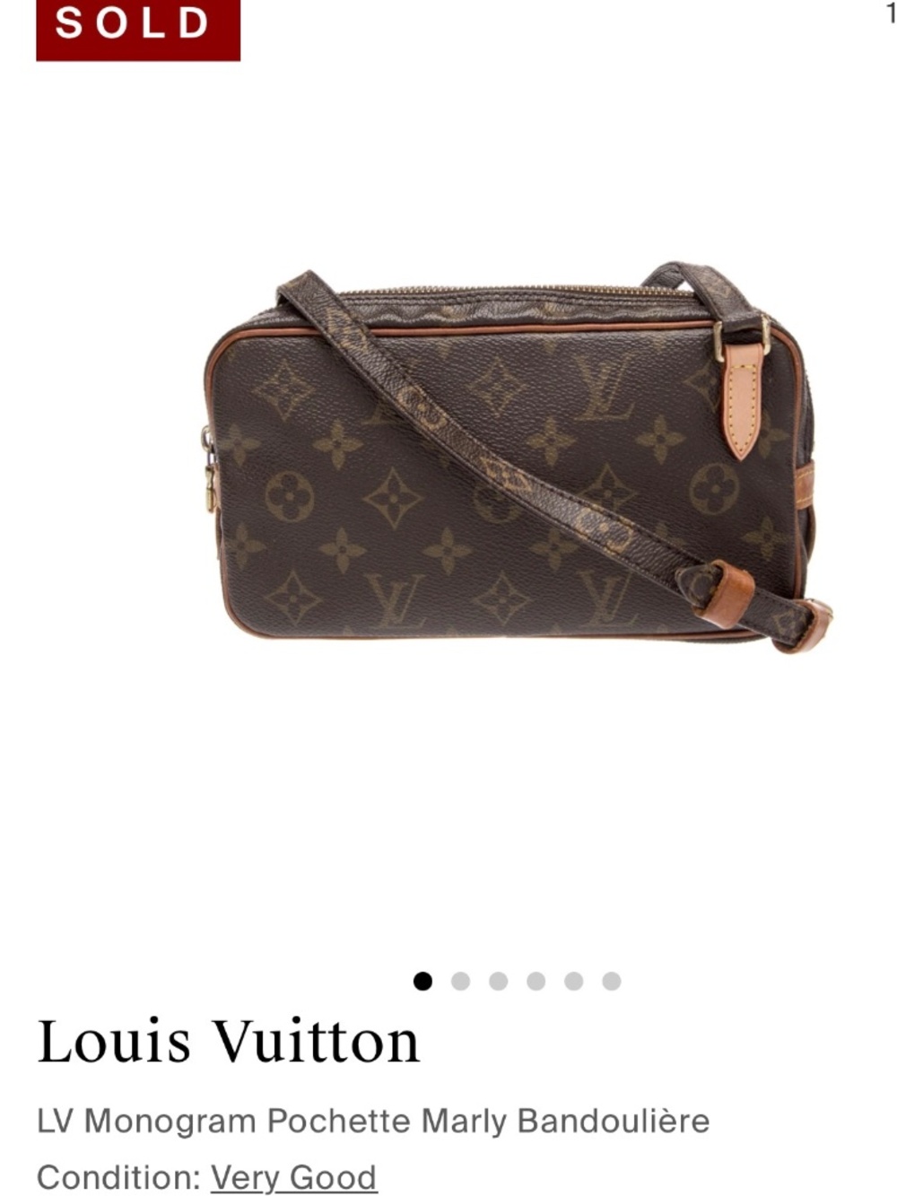 Louis Vuitton LV Monogram Pochette Marly Bandoulière Authentic